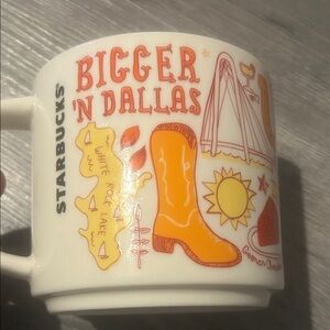 Starbucks Dallas Mug - White and Orange Design